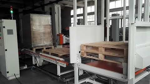 In-line Pallet Dispenser & Stacker for Robotic Palletizing System