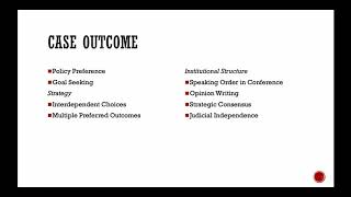 Courts Video Lecture #2 - Judicial Decision-Making