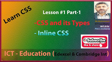 Learn CSS Lesson# 1 Part 1: How to use the inline CSS Style option