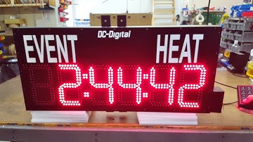 DC-806S-W-SWIM-MEET (Wireless Event/Heat and Clock Combination Display for Swim Meets)