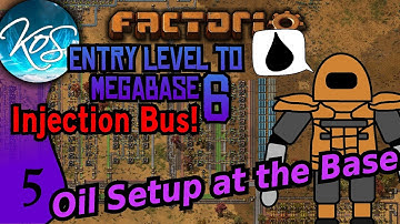 Factorio - Entry Level to Megabase 6: Injection Bus 5 - BUILDING UP OIL - Guide, Tutorial