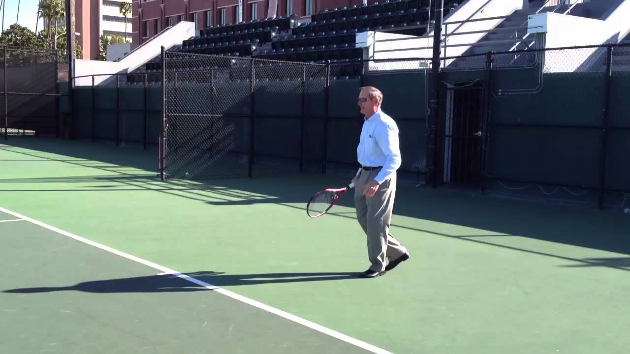 Athletic Director Pat Haden Playing Tennis