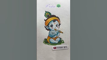 Little Krishna drawing 🪷#art #shorts #ytshorts #drawing