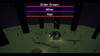 Beating Ender Dragon , Wither and raid at the same time.