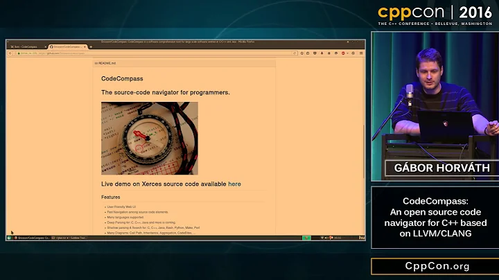 CodeCompass: An open source code navigator for C++ based on LLVM/Clang - Gábor Horváth [CppCon 2016]