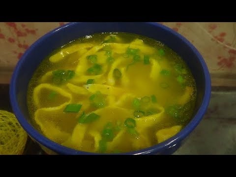 Куриный суп с яичными блинчиками