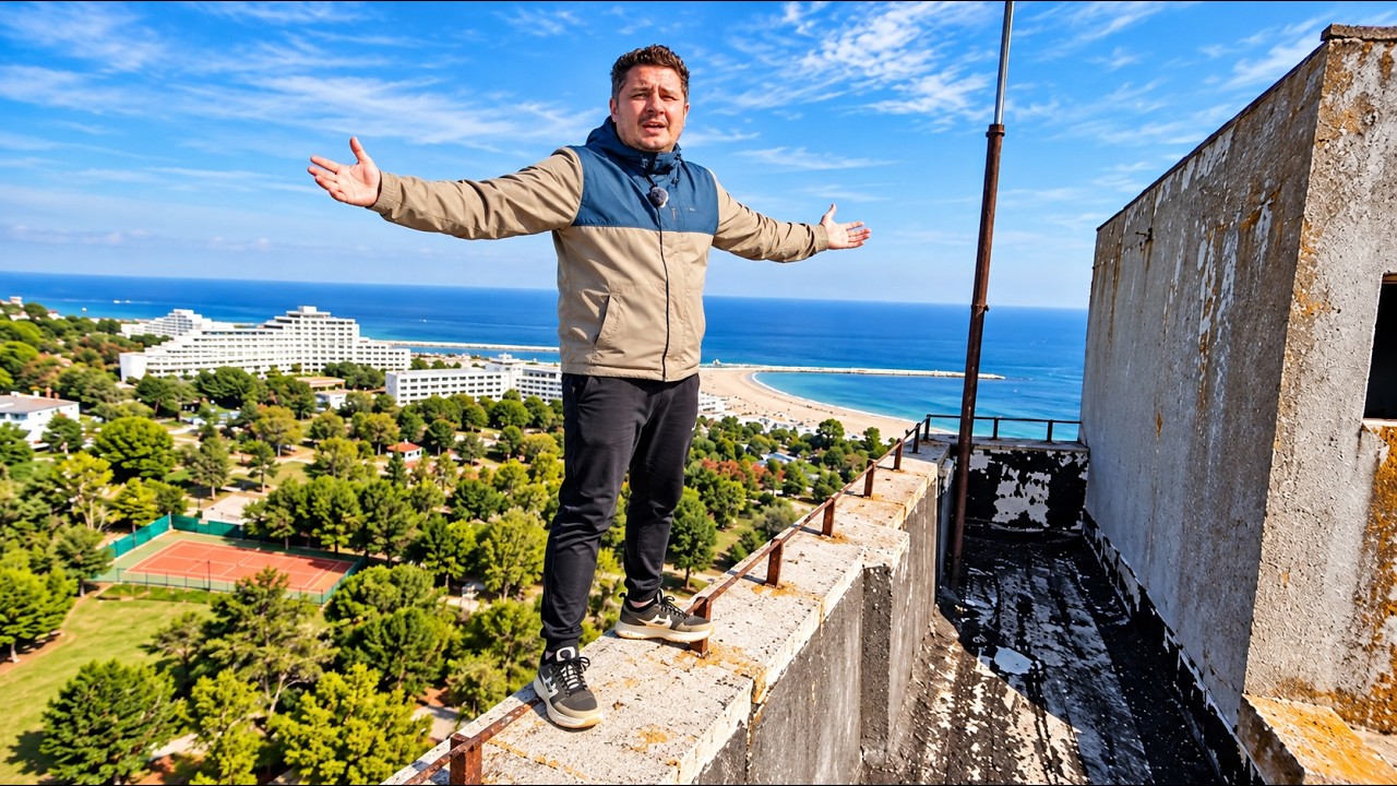 Cum arată litoralul românesc fără turiști. M-am suit pe acoperisul unui hotel abandonat în Venus