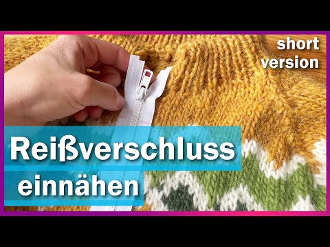 Video: Wie Man Einen Reißverschluss In Einen Strickpullover Einnäht