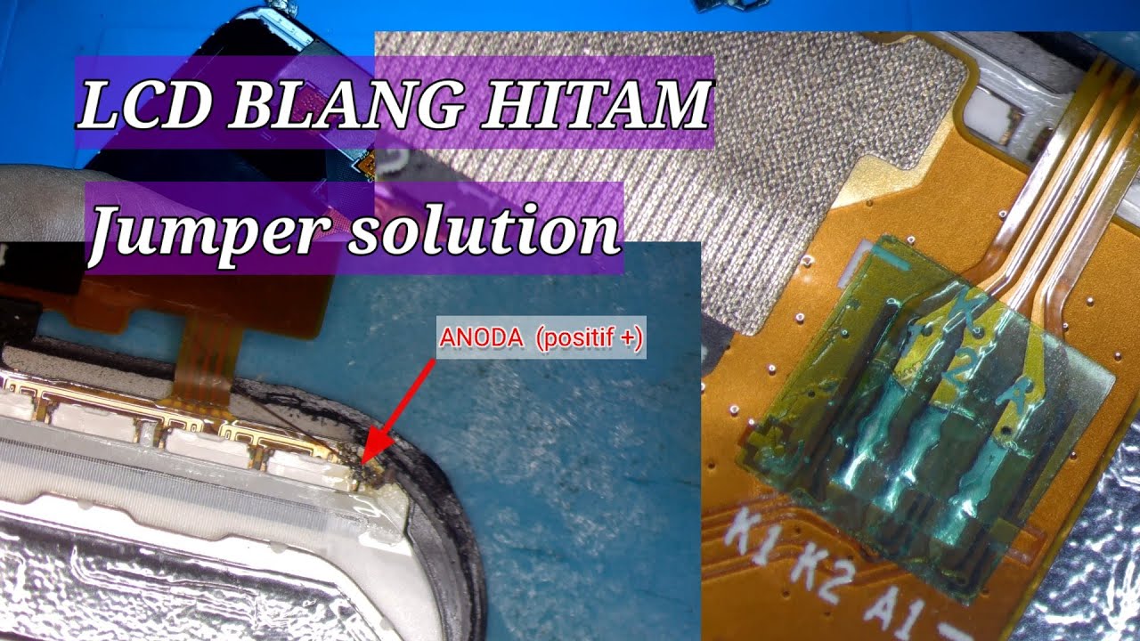 Cara memperbaiki lcd hp blank hitam 