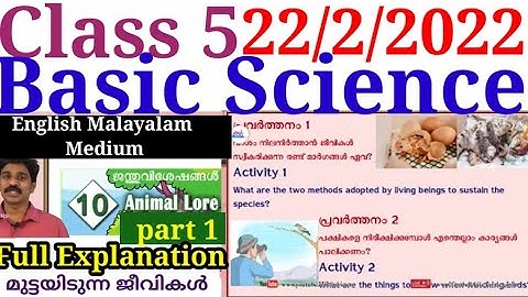 Class 5 Basic Science Worksheet 22/2/22|Class 5 Basic Science chapter 10 Part 1 Activities@educutz131