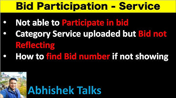 Not able to Participate in bid | Category Service uploaded but Bid not Reflecting | GeM Paid Service