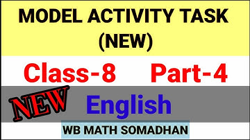 New model activity task english / class-8 / part-4 / new 2021 july 2021