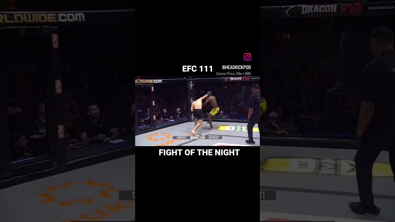 EFC111 Sánchez vs Katikati. Sanchez with the right hook followed by a hammer 👊 