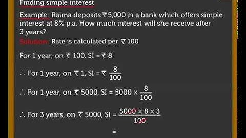 Simple Interest | Mathematics Grade 5 | Periwinkle