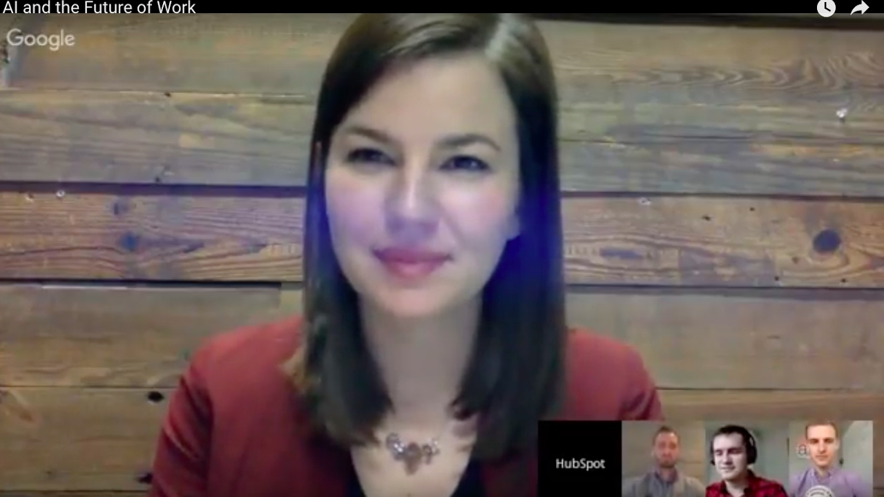 AI and the Future of Work: HubSpot Live Google Hangout