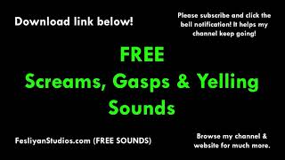 Free Screams / Gasps / Yelling Sound Effects | MP3 Download