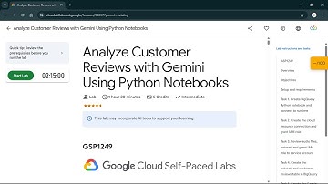 Analyze Customer Reviews with Gemini Using Python Notebooks | #qwiklabs | #GSP1249 #CLI