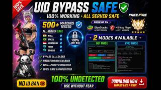 UID BYPASS SAFE 2026 | 100% Working ✅ All Server Safe 🌍 500+ Matches Tested | BlueStacks &amp; MSI