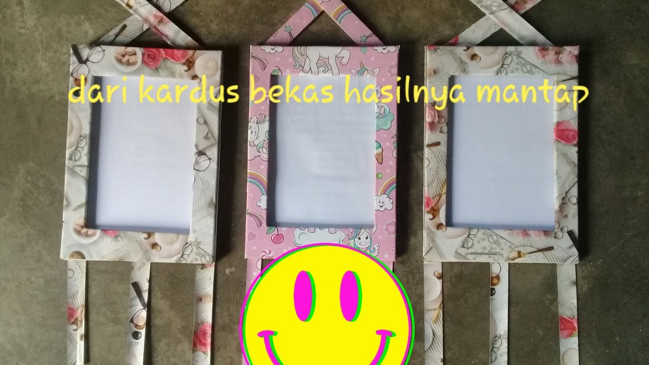  Membuat  pigura  simpel dari  kardus  bekas keren  YouTube