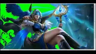 Pharsa Skin Indigo Aviatrix Mobile Legends Green Screen Background