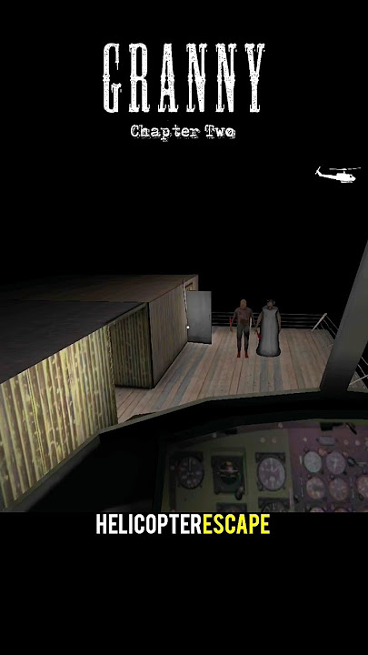Granny 2 Escape from Grandma and Grandpa's House by Helicopter 😱 #shorts #granny #gaming #gameplay