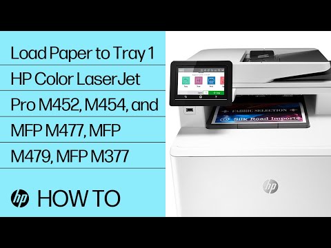 Load Paper to Tray 1 | HP Color LaserJet Pro M452, M454, and MFP M477, MFP M479, MFP M377 | HP