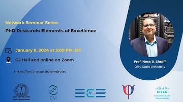 PhD Research: Elements of Excellence   |   Prof. Ness B. Shroff, Ohio State University