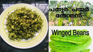 ചതുര പയർ തോരൻ /chathura payar thoran(wingedbeans)malayalam video