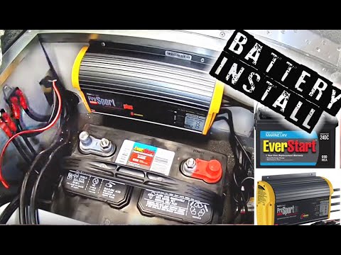 Marine Battery Wiring and install + Onboard Battery charger & fuze/breaker.