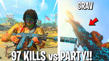 97 KILL GRAV CLASS SETUP vs PARTY in COD BO4... (BEST GRAV CLASS SETUP after 1.24 UPDATE in COD BO4)