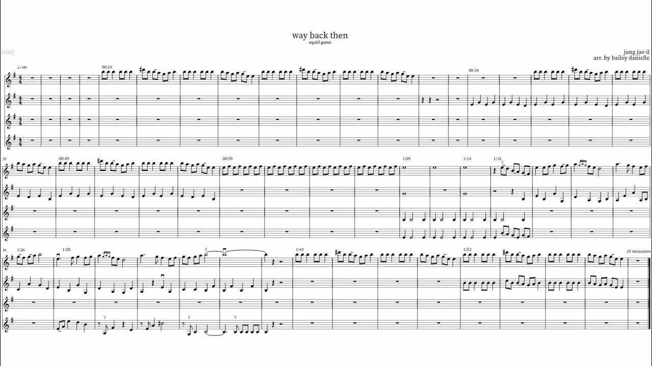 Squid Game - Way Back Then – Jung Jaeil Squid Game theme for recorder Sheet  music for Recorder (Solo)