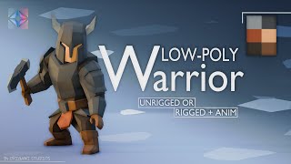 Low Poly Warrior Asset Pack 360° View 🪓