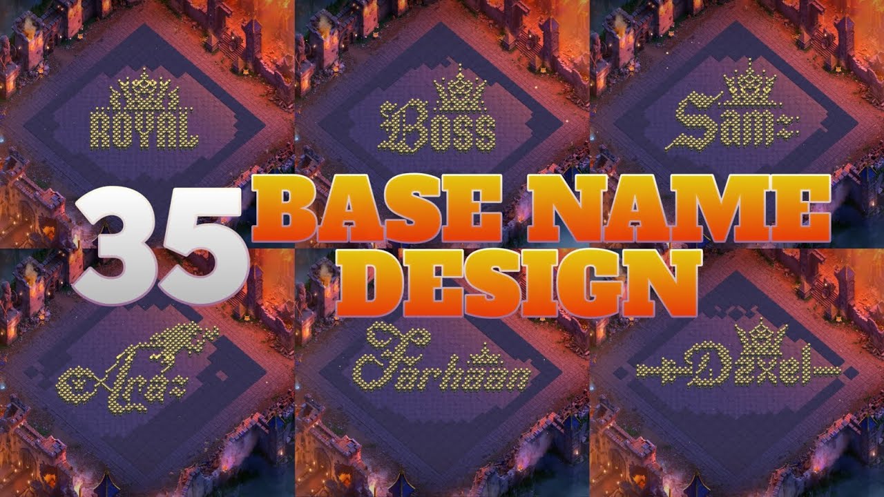TOP 35 NEW DESIGN BASE NAME/ FUN BASE / ART BASE+COPYLINK #clashofclans 