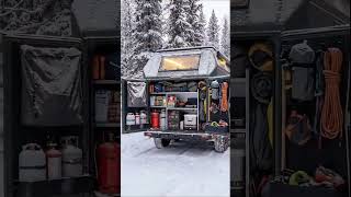 Winter off-road cabin escape deep in the forest #offroadcamper #overlandlife #overlanding #winterove