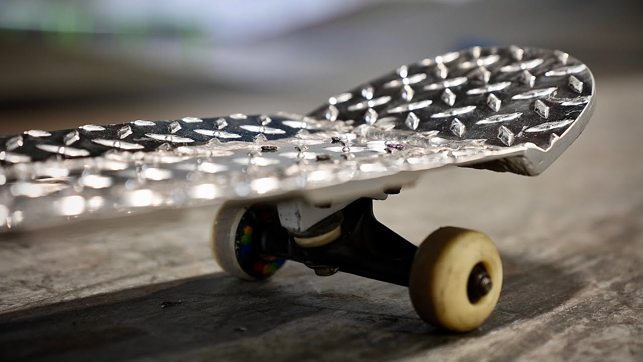 DIAMOND PLATE SKATEBOARD?!