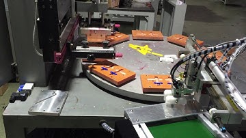 S 360F 800 8 stations plastic components screen printing machine with unloading robot