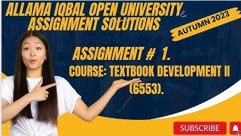 code 6553|AIOU SOLVED ASSIGNMENT#1|6553|Autumn 2023|Text book Development II |M.A,M.Ed|#aiou#6553