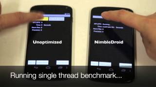 NimbleDroid speeds up Linpack by 4.12 times screenshot 2
