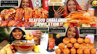6 2x SPICY LOBSTER TAILS CHALLENGE   SEAFOOD BOIL MUKBANG COMPILATIONS