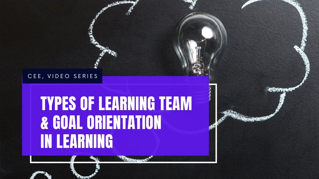 Types of Learning Team & Goal Orientation in Learning YouTube