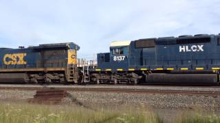 CSX Eastbound Mixed Freight with 2 HLCX+PRLX at Wesleyville