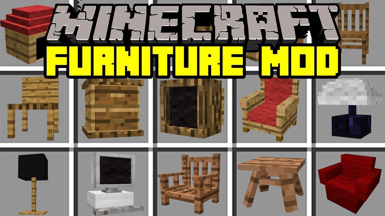 Minecraft FURNITURE MOD! BUILD AND DECORATE YOUR HOUSE! Modded Mini