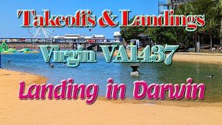 Aviation - Virgin flight VA 1437 Landing in Darwin, Northern Territory, Australia