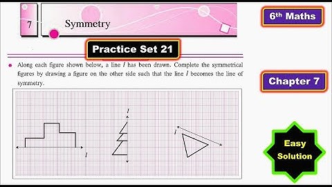 6th Std Maths Practice Set 21 Chapter 7 Symmetry | MH BOARD | Hindi Explanation