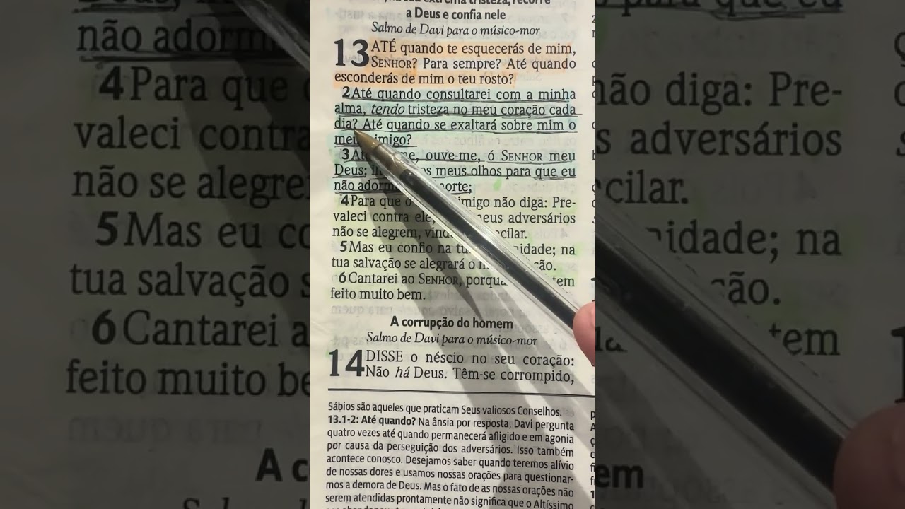 Oração do salmo 13 