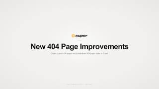 New 404 Page Improvements