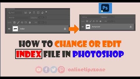 How to convert Index File in Photoshop