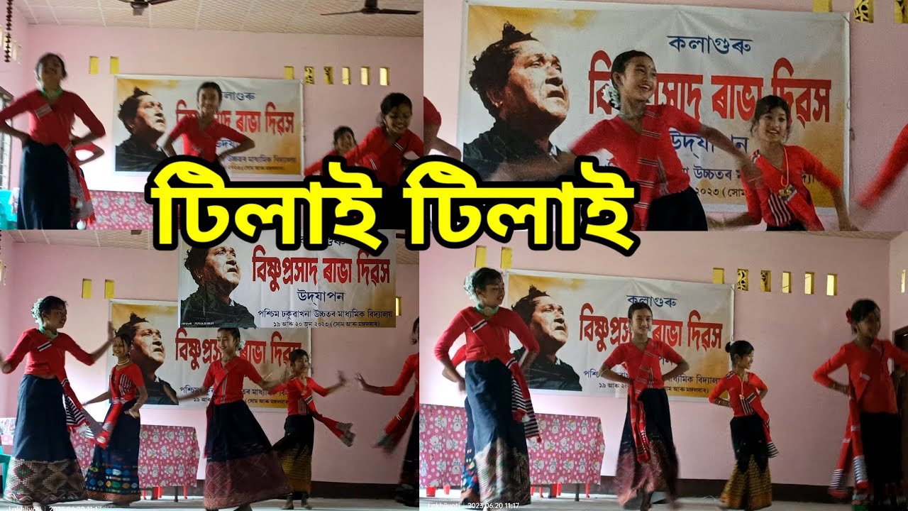 Rabha divasTilai Tilai Assamese song performance by class vi student