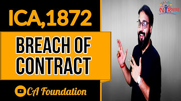 Breach of Contract II Contract Act,1872 II CA Foundation II B.Com II by Nitin Bhardwaj Sir
