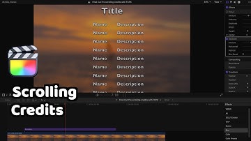 3 EASY Scrolling Credits Effects with FCPX | Final Cut Pro X Tutorial